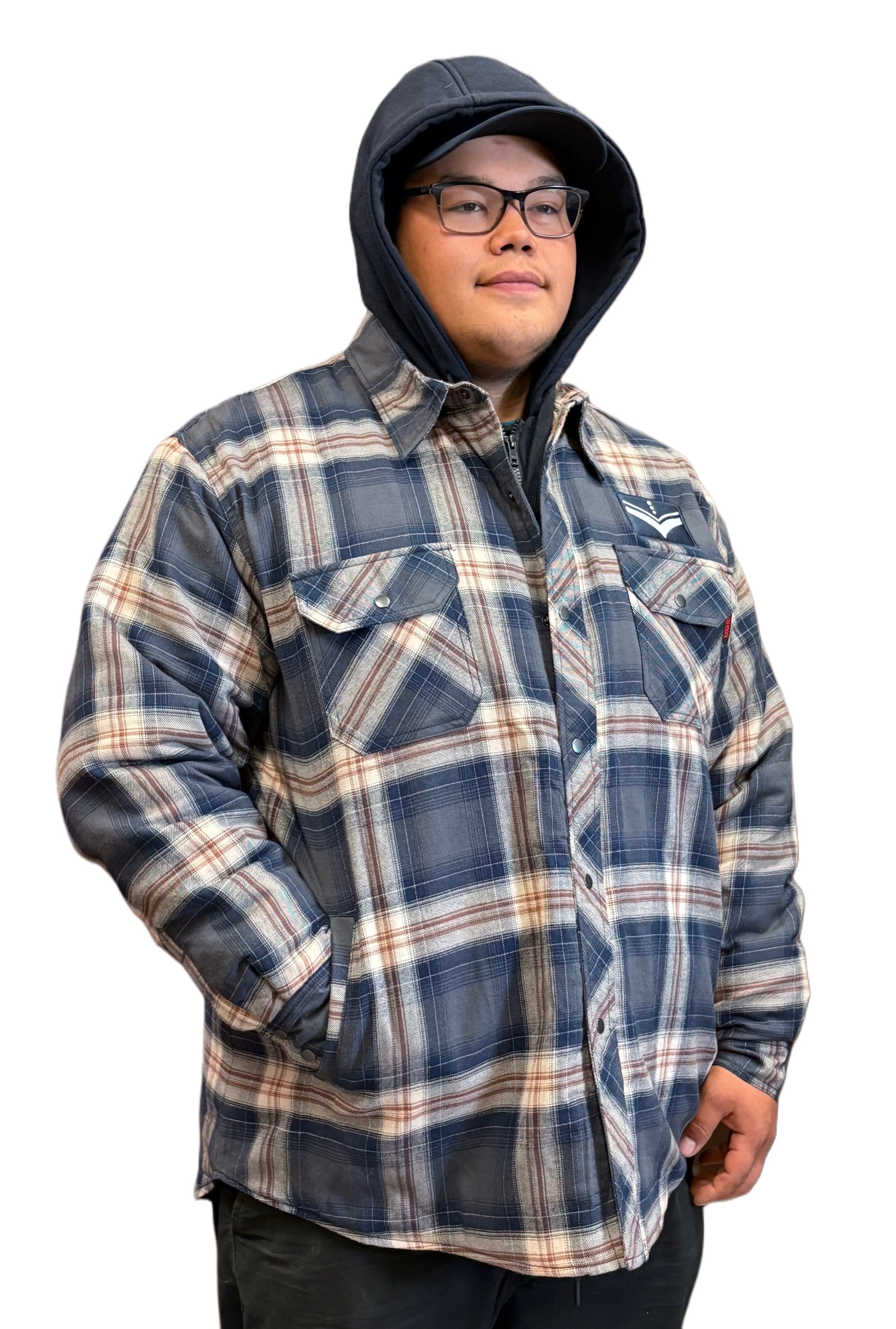 Tough Duck Quilt Lined Hooded Flannel Jac-Shirt-4