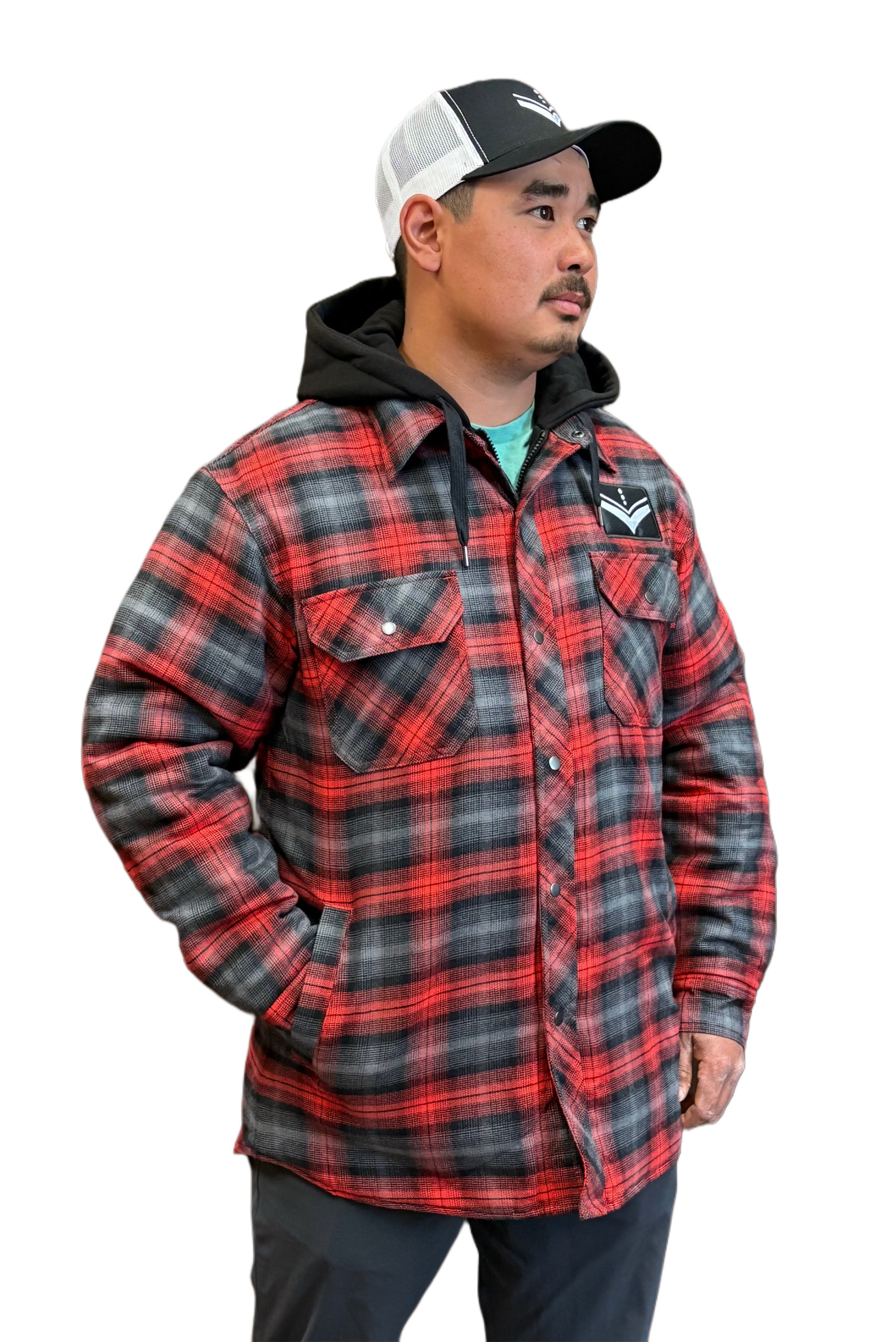 Tough Duck Quilt Lined Hooded Flannel Jac-Shirt-7