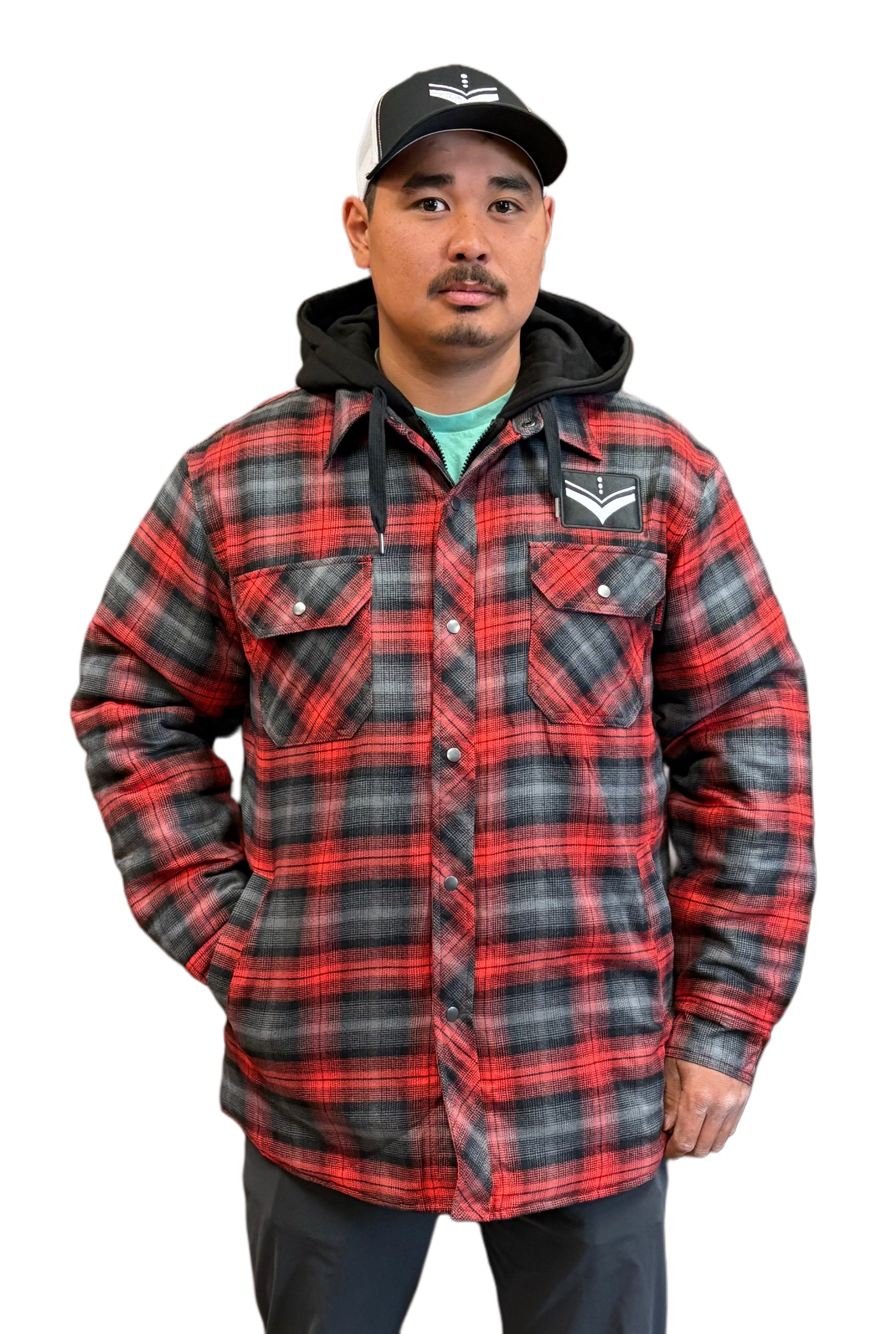 Tough Duck Quilt Lined Hooded Flannel Jac-Shirt-6